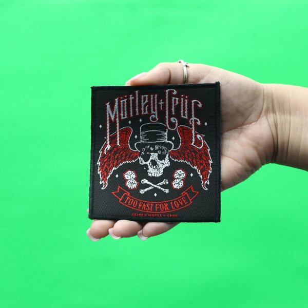 Motley Crue Too Fast For Love Patch Los Angeles California Woven Iron On Online - Image 2