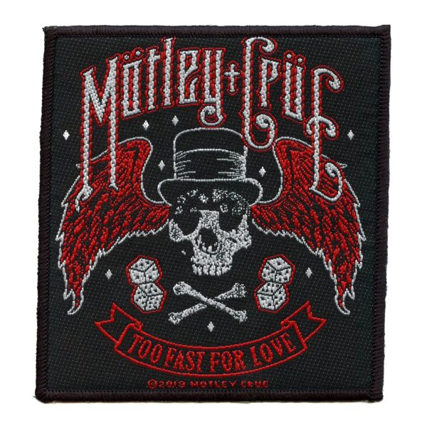 Motley Crue Too Fast For Love Patch Los Angeles California Woven Iron On Online