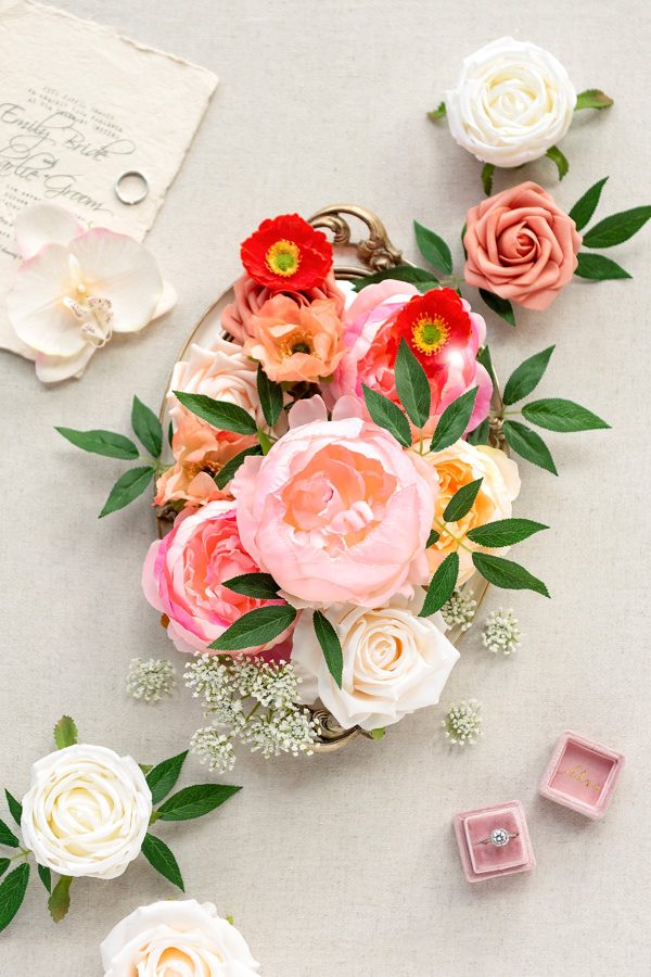 Flower Box Set for DIY - Orange & Coral Theme Cheap - Image 3