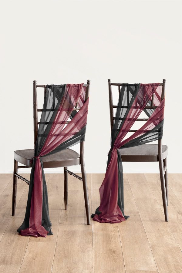 Aisle & Chair Decor Set in Moody Burgundy & Black Cheap - Image 2