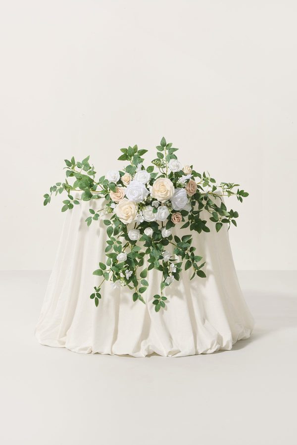 Sweetheart Table Floral Swags in White & Sage Discount