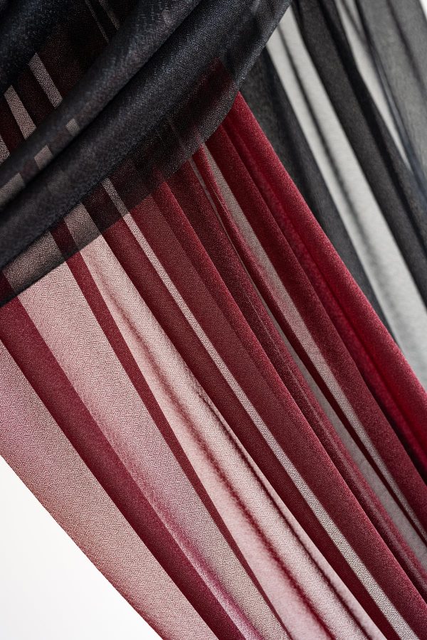 Flower Arch Decor with Drapes in Moody Burgundy & Black | Clearance Discount - Image 5
