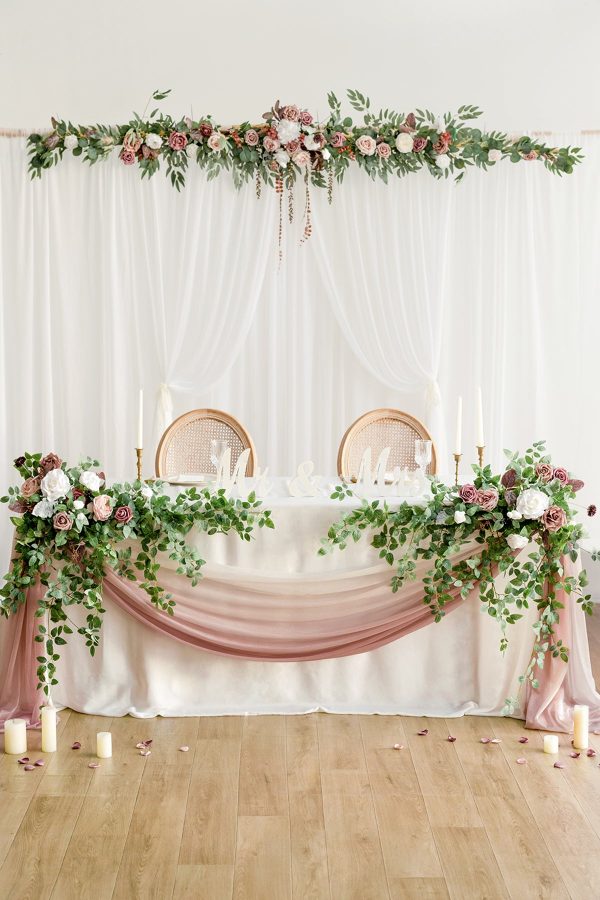 2-Layer Wedding Backdrop Curtains 59  x 10ft (Set of 2) Supply - Image 4