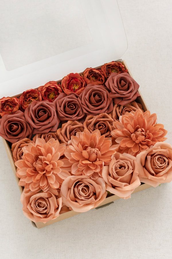 DIY Supporting Flower Boxes in Sunset Terracotta For Sale