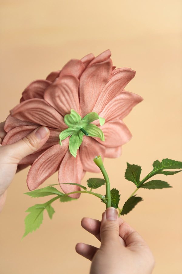 6.5  Foam Dahlia with Stem Online Hot Sale - Image 4