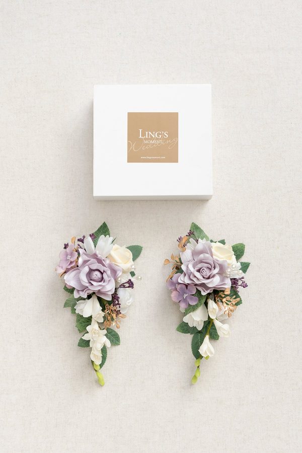 Shoulder Corsages in Lilac & Gold For Cheap - Image 3