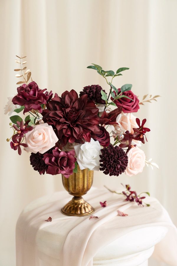Burgundy & Marsala Designer Flower Boxes Online - Image 3