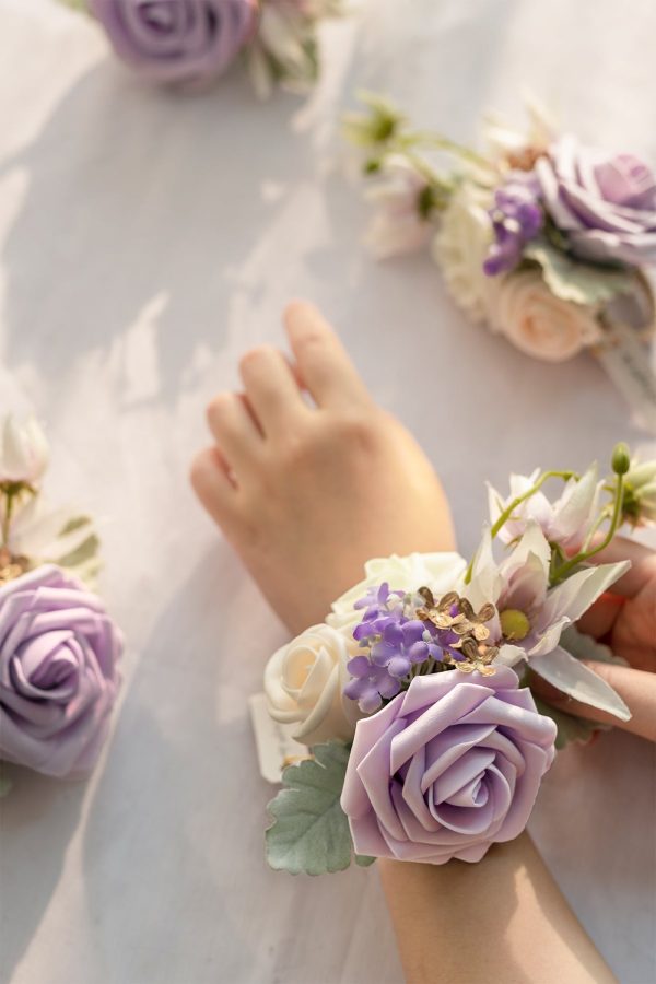 Additional Flower Decorations in Lilac & Gold For Discount - Image 2