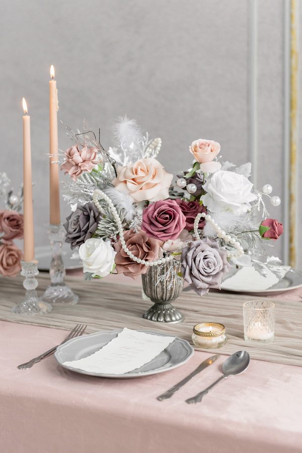 DIY Designer Flower Box in Dusky Rose & Silver Supply - Image 3