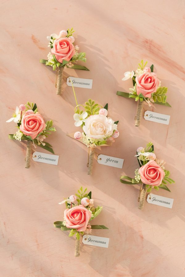 Boutonnieres in Garden Blush Hot on Sale - Image 2