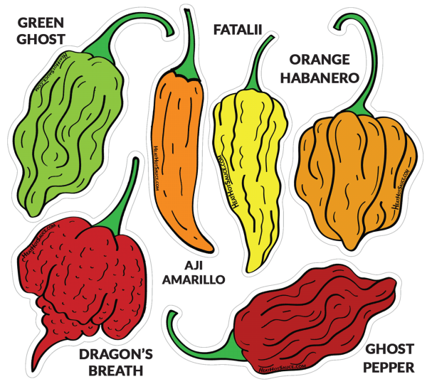 Die Cut Chile Sticker Sheet Cheap